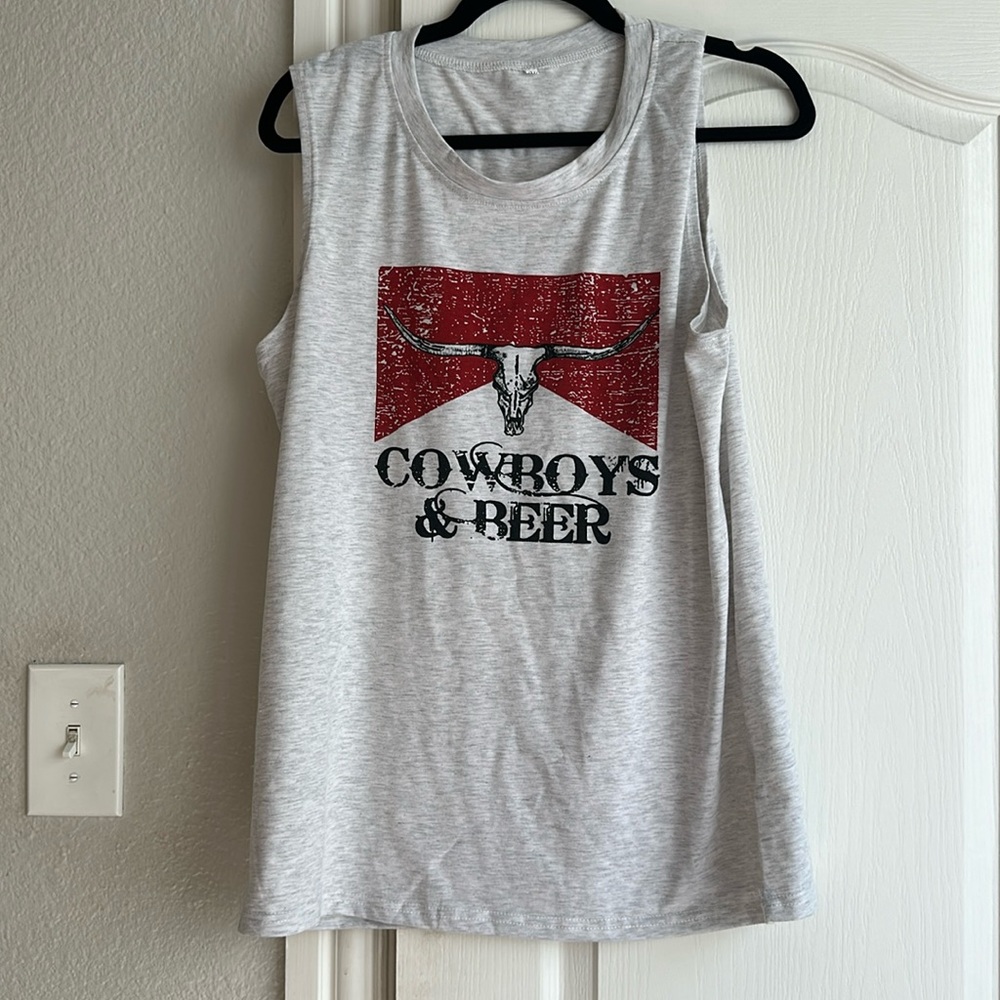 Cowboys and beer tank top